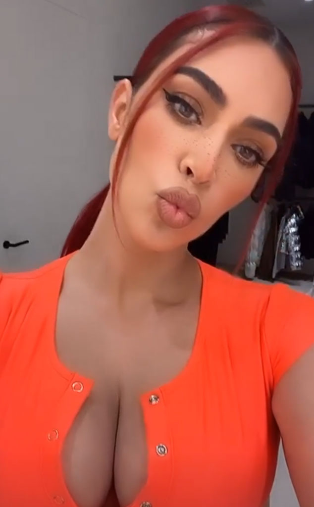 Get Kim Kardashian Rocks Red Hair See Her New Look E Online Desktop Wallpaper Free Get Wallpaper Kim Kardashian Rocks Red Hair See Her New Look E Online For Free